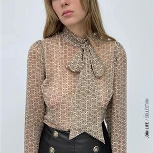 Zara Women's Multicolor Patterned Blouse